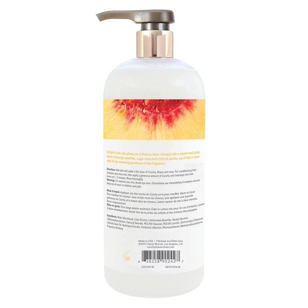 Coochy Shave Cream Peachy Keen 32 oz. | 638258902427 | Available at EroticWarehouse.com
