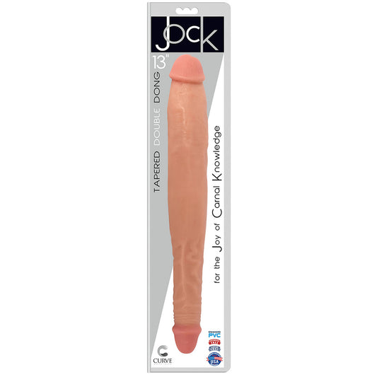 Jock 13" Tapered Double Dong Vanilla | 642610430749 | Available at EroticWarehouse.com