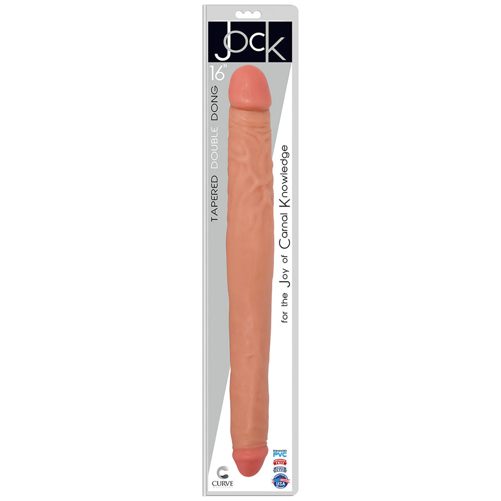Jock 16" Tapered Double Dong Vanilla | 642610430770 | Available at EroticWarehouse.com