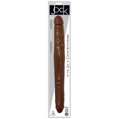 Jock 16" Tapered Double Dong Chocolate | 642610430787 | Available at EroticWarehouse.com