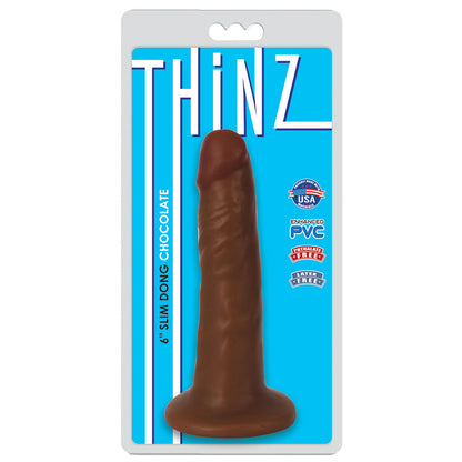 Thinz 6" Slim Dong Chocolate | 643380985224 | Available at EroticWarehouse.com