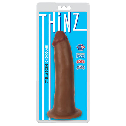Thinz 7" Slim Dong Chocolate | 643380985255 | Available at EroticWarehouse.com