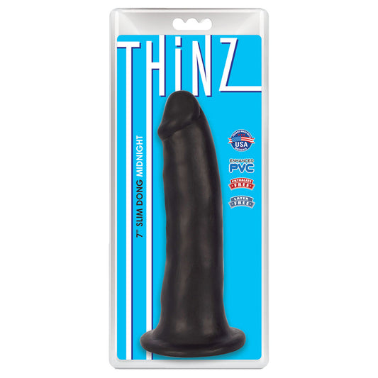 Thinz 7" Slim Dong Midnight | 643380985262 | Available at EroticWarehouse.com