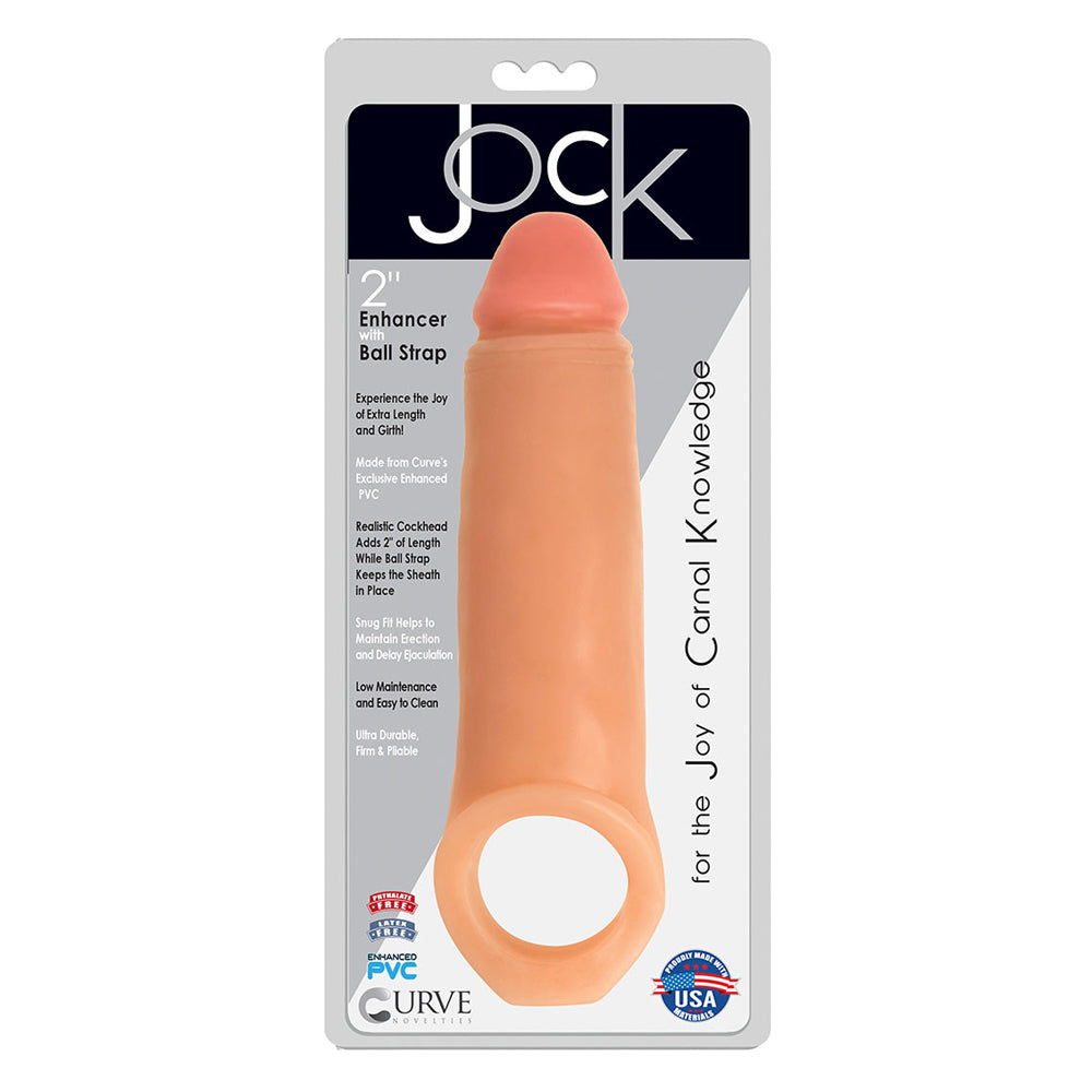 Jock 2" Enhancer W Ball Strap Vanilla | 643380986368 | Available at EroticWarehouse.com
