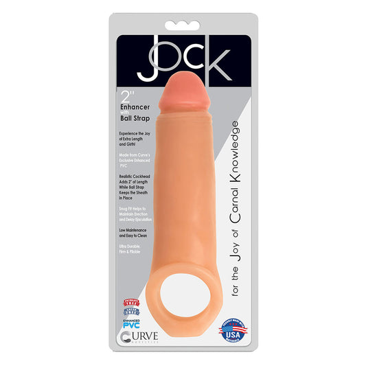 Jock 2" Enhancer W Ball Strap Vanilla | 643380986368 | Available at EroticWarehouse.com
