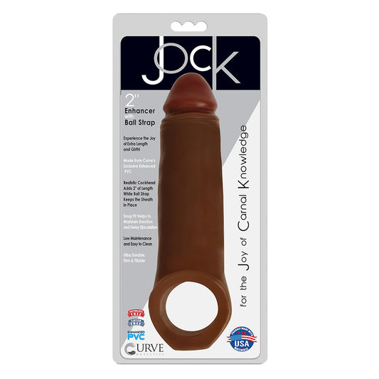 Jock 2" Enhancer W Ball Strap Chocolate | 643380986375 | Available at EroticWarehouse.com
