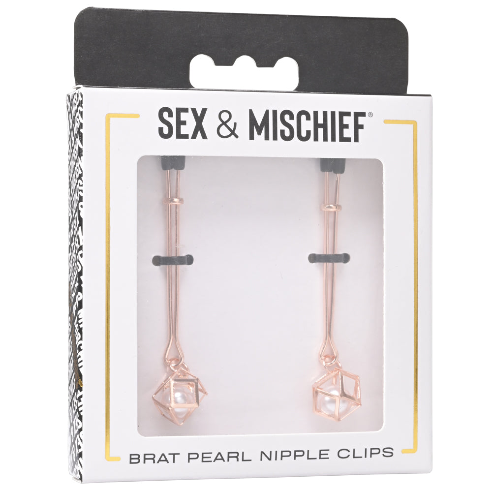 S&M Brat Pearl Nipple Clips | 646709098452 | Available at EroticWarehouse.com