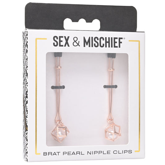 S&M Brat Pearl Nipple Clips | 646709098452 | Available at EroticWarehouse.com
