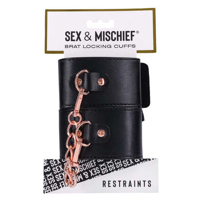 S&M Brat Locking Cuffs | 646709098490 | Available at EroticWarehouse.com