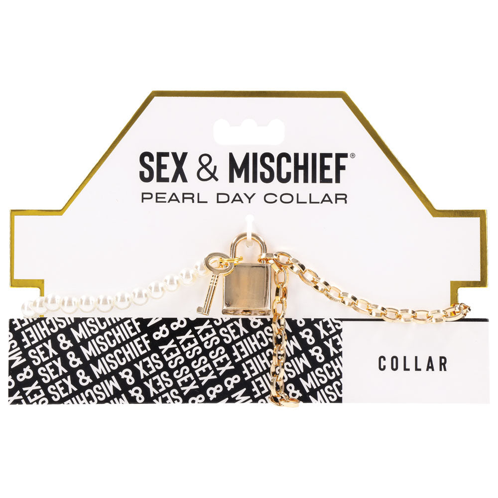 S&M Pearl Day Collar | 646709098520 | Available at EroticWarehouse.com