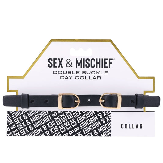 S&M Double Buckle Day Collar | 646709098544 | Available at EroticWarehouse.com