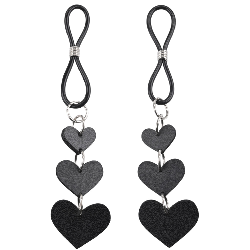 S&M Heart Nipple Ties | 646709098575 | Available at EroticWarehouse.com