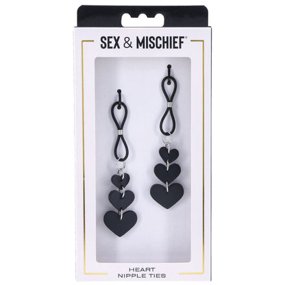 S&M Heart Nipple Ties | 646709098575 | Available at EroticWarehouse.com