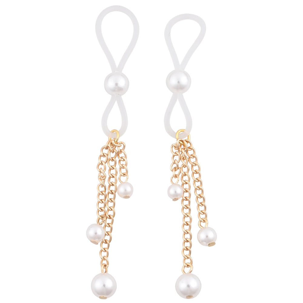 S&M Pearl Nipple Ties | 646709098582 | Available at EroticWarehouse.com