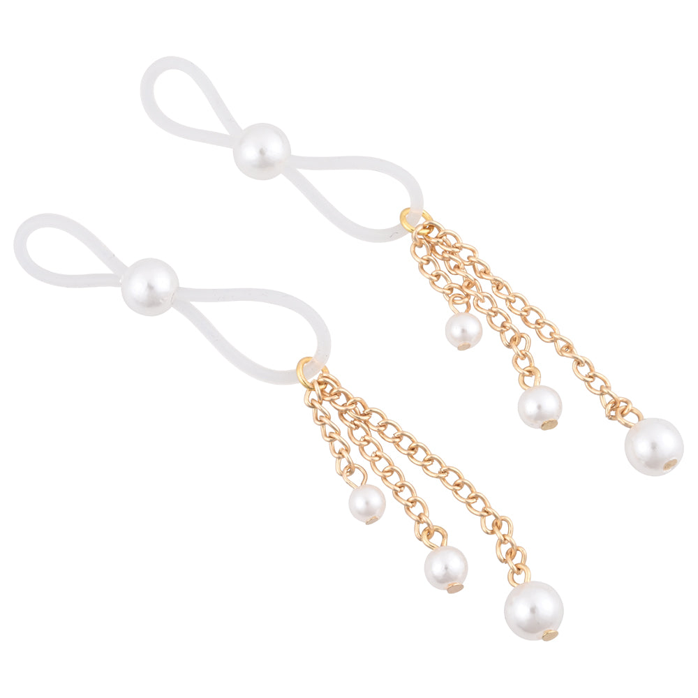 S&M Pearl Nipple Ties | 646709098582 | Available at EroticWarehouse.com