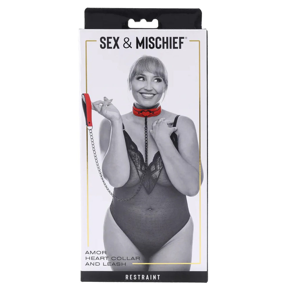 S&M Amor Collar And Leash | 646709099541 | Available at EroticWarehouse.com