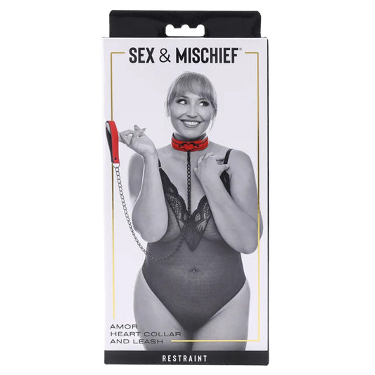 S&M Amor Collar And Leash | 646709099541 | Available at EroticWarehouse.com
