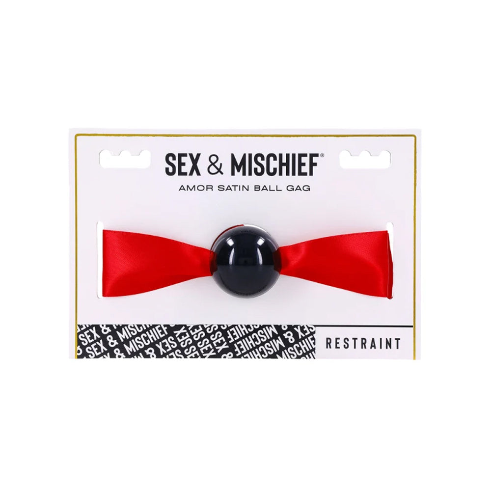 S&M Amor Satin Ball Gag | 646709099572 | Available at EroticWarehouse.com