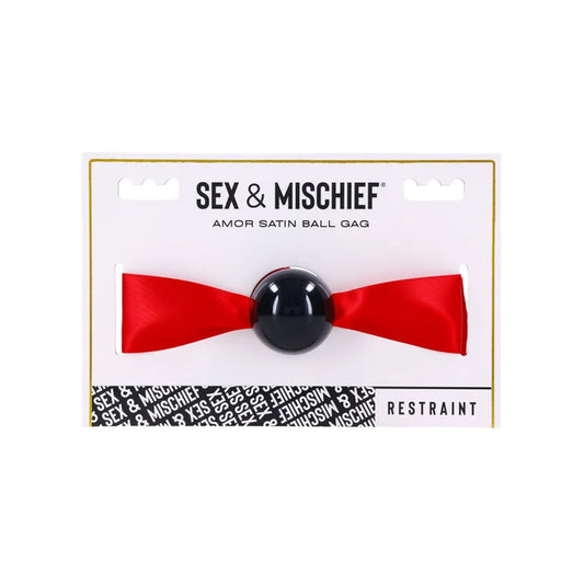 S&M Amor Satin Ball Gag | 646709099572 | Available at EroticWarehouse.com