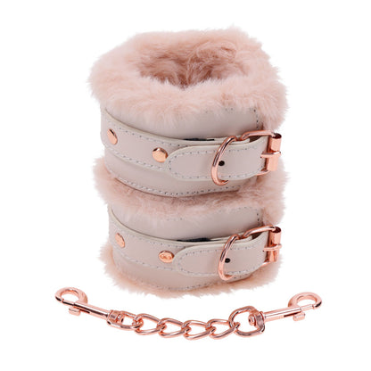 Peaches 'N CreaMe Fur Handcuffs | 646709099602 | Available at EroticWarehouse.com