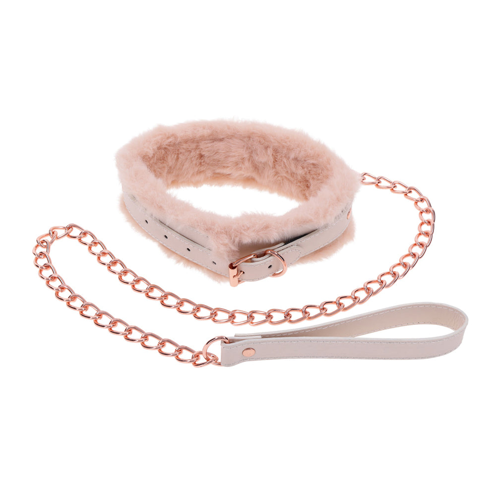 Peaches 'N CreaMe Fur Collar & Leash | 646709099626 | Available at EroticWarehouse.com