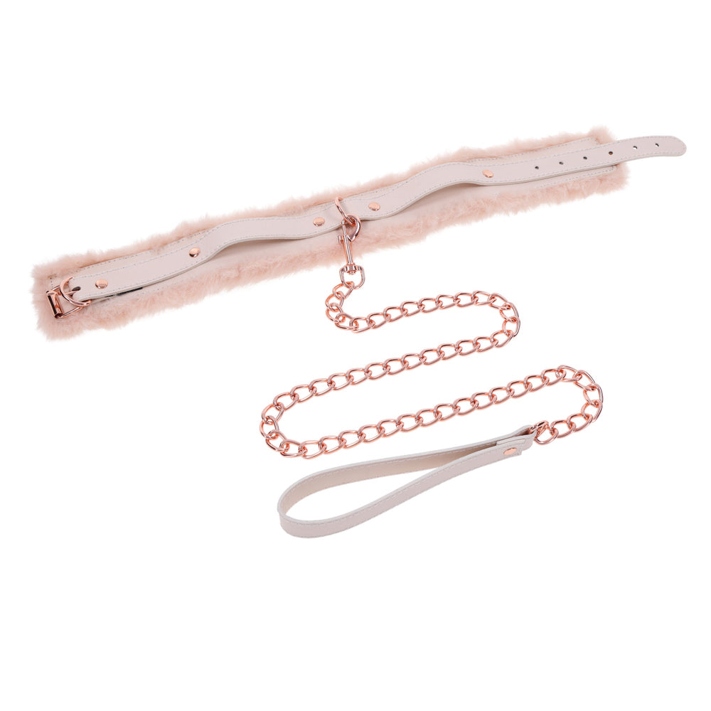 Peaches 'N CreaMe Fur Collar & Leash | 646709099626 | Available at EroticWarehouse.com