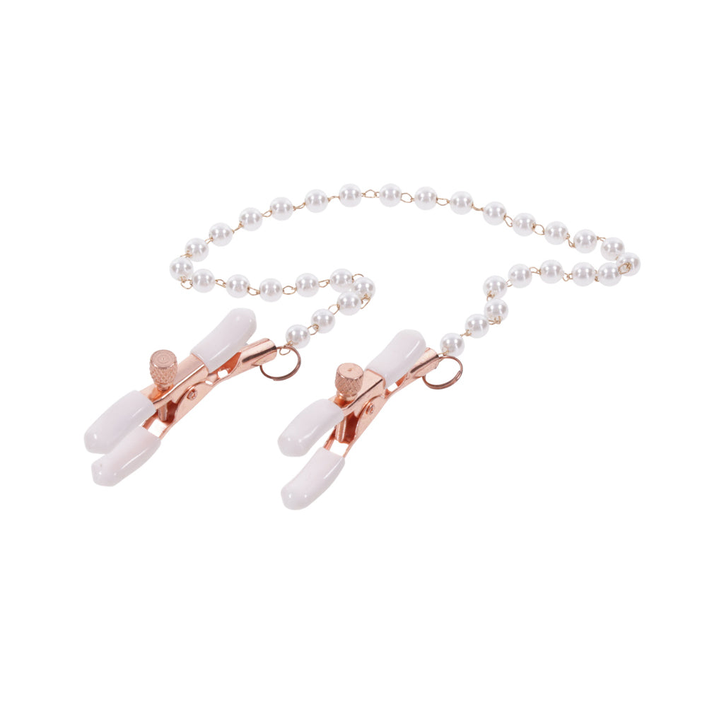 Peaches 'N CreaMe Pearl Nipple Clamps | 646709099640 | Available at EroticWarehouse.com