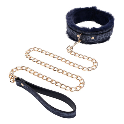 Cougar Fur Collar & Leash | 646709099725 | Available at EroticWarehouse.com