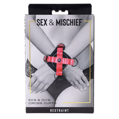 Ex's & Oh's Cross Cuffs | 646709099817 | Available at EroticWarehouse.com