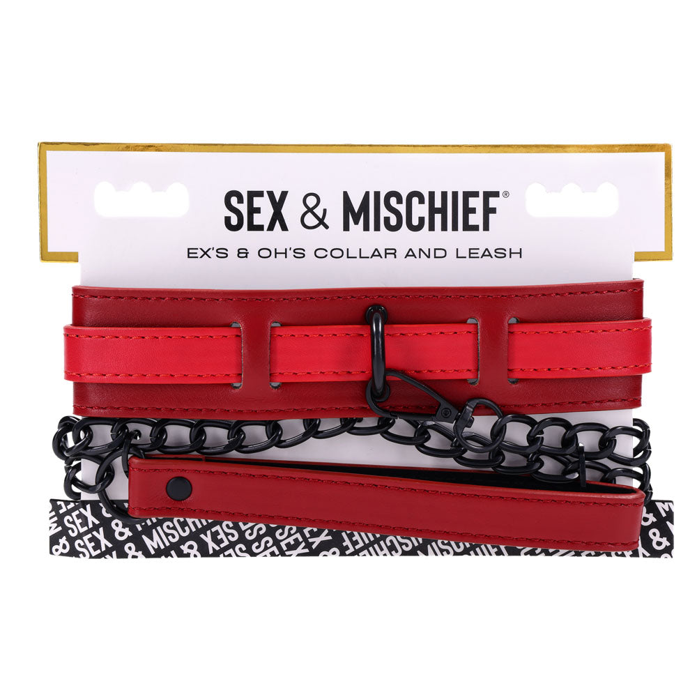 Ex's & Oh's Collar And Leash | 646709099824 | Available at EroticWarehouse.com