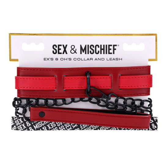 Ex's & Oh's Collar And Leash | 646709099824 | Available at EroticWarehouse.com