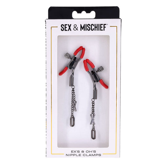 Ex's & Oh's Nipple Clamps | 646709099831 | Available at EroticWarehouse.com