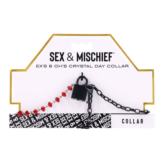 Ex's & Oh's Crystal Day Collar | 646709099893 | Available at EroticWarehouse.com