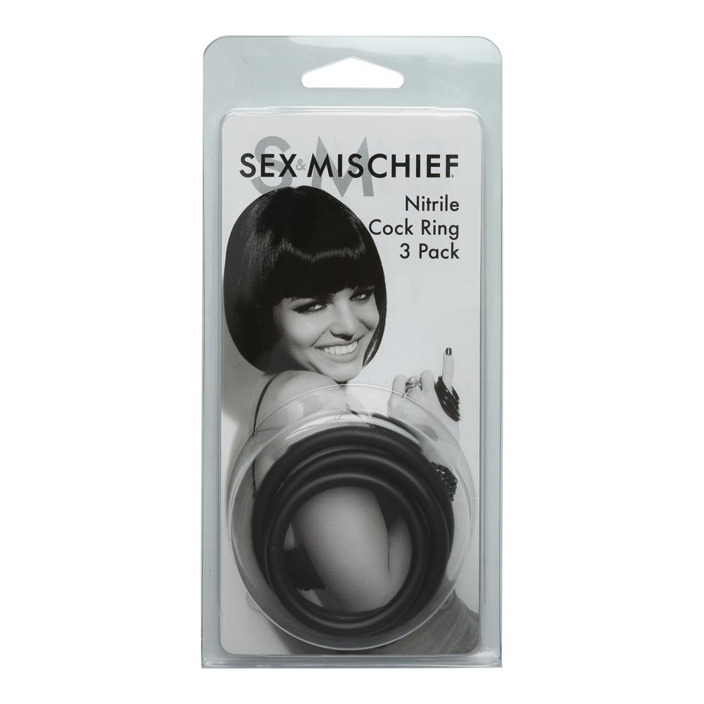 Sex & Mischief Nitrile Cock Ring (3-Pack) | 646709100346 | Available at EroticWarehouse.com