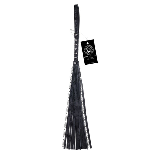 Velvet Noir Chain Flogger | 646709370091 | Available at EroticWarehouse.com
