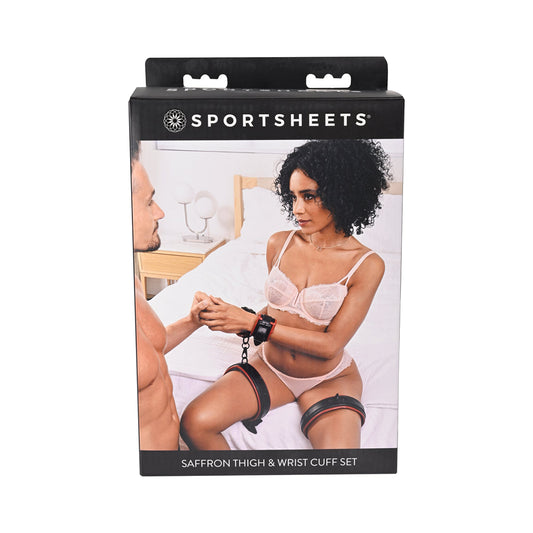 Saffron Thigh & Wrist Cuff Set | 646709480172 | Available at EroticWarehouse.com