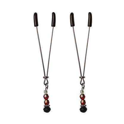 S&M Ruby Black Nipple Clips | 646709510824 | Available at EroticWarehouse.com