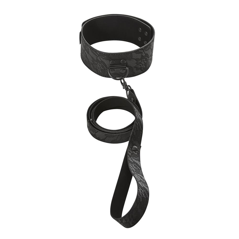 Sincerely Locking Lace Collar & Leash | 646709520083 | Available at EroticWarehouse.com