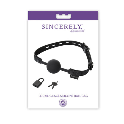 Sincerely Locking Lace Silicone Ball Gag | 646709520090 | Available at EroticWarehouse.com