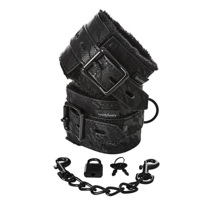 Sincerely Lace Fur Lined Handcuffs | 646709520175 | Available at EroticWarehouse.com