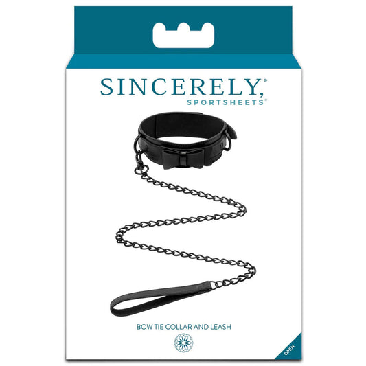 Sincereley Bow Tie Collar Leash | 646709520243 | Available at EroticWarehouse.com