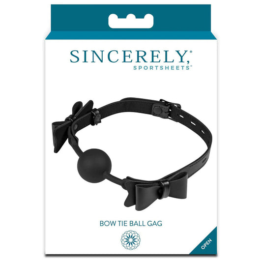 Sincereley Bow Tie Ball Gag | 646709520250 | Available at EroticWarehouse.com