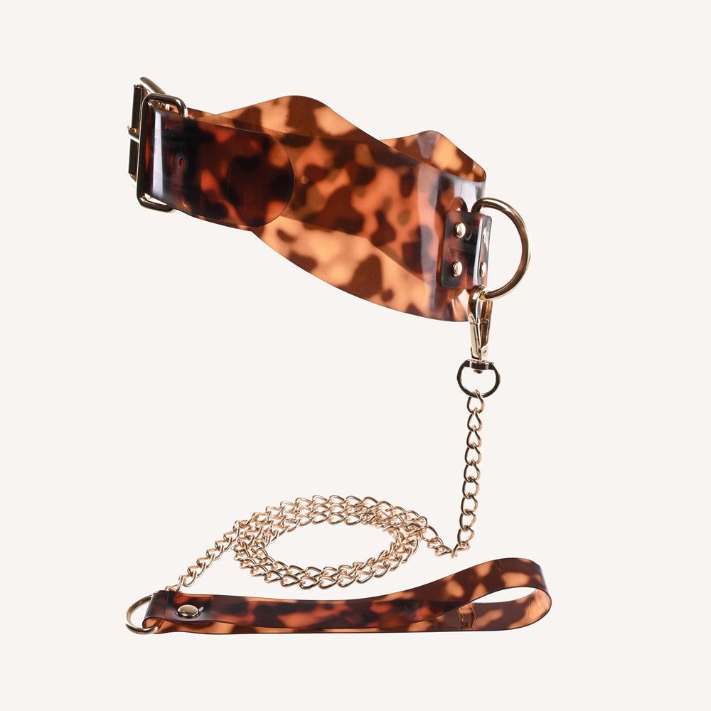 Amber Collar And Leash | 646709521011 | Available at EroticWarehouse.com
