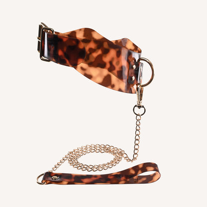 Amber Collar And Leash | 646709521011 | Available at EroticWarehouse.com