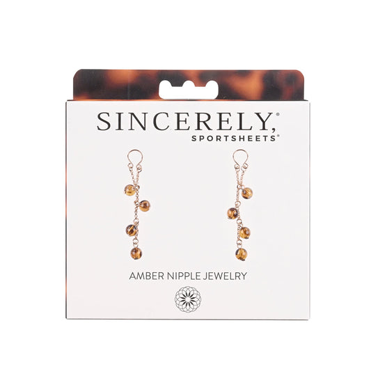 Amber Nipple Jewelry | 646709521042 | Available at EroticWarehouse.com