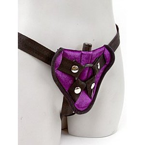 Harness & Mini Vibe (Purple) | 646709690021 | Available at EroticWarehouse.com