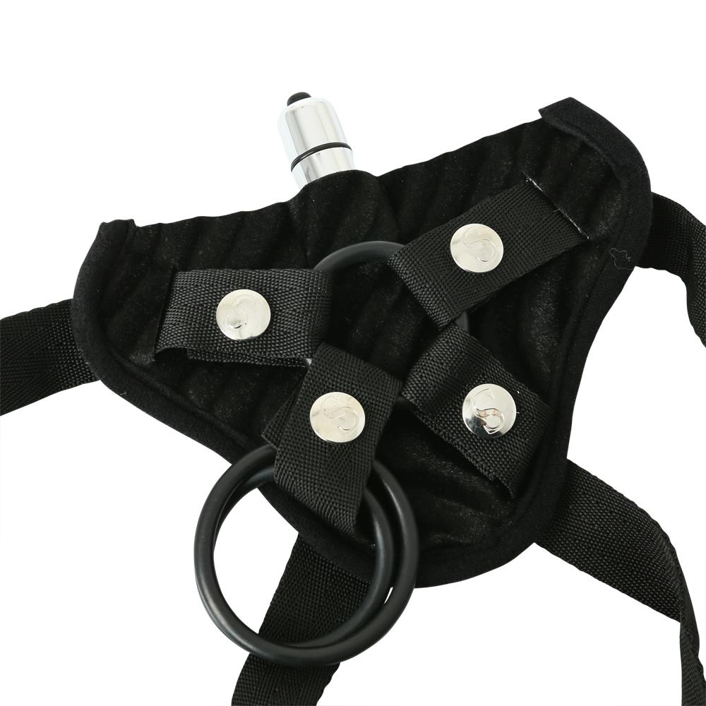 Sportsheets Vibrating Corsette Strap-On Black | 646709692025 | Available at EroticWarehouse.com
