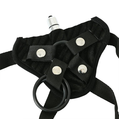 Sportsheets Vibrating Corsette Strap-On Black | 646709692025 | Available at EroticWarehouse.com