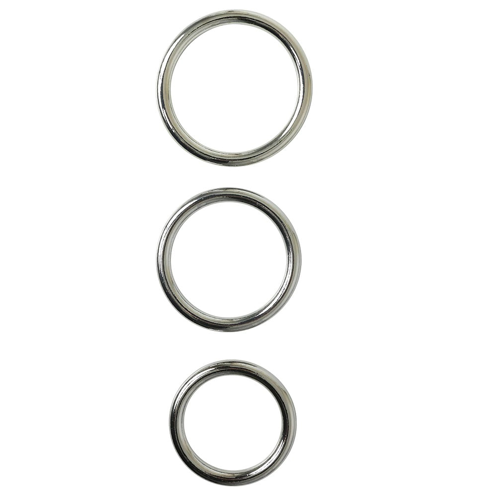 Seamless Metal O Ring 3 Pack | 646709694036 | Available at EroticWarehouse.com