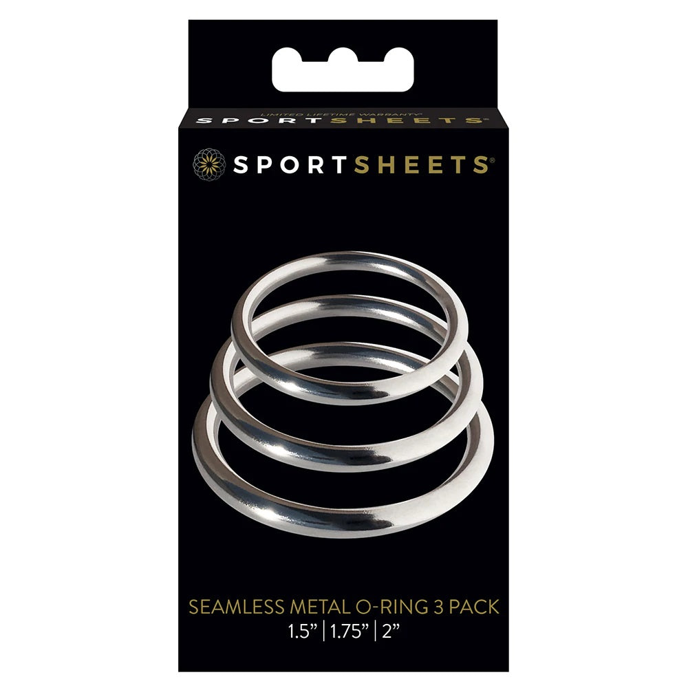 Seamless Metal O Ring 3 Pack | 646709694036 | Available at EroticWarehouse.com
